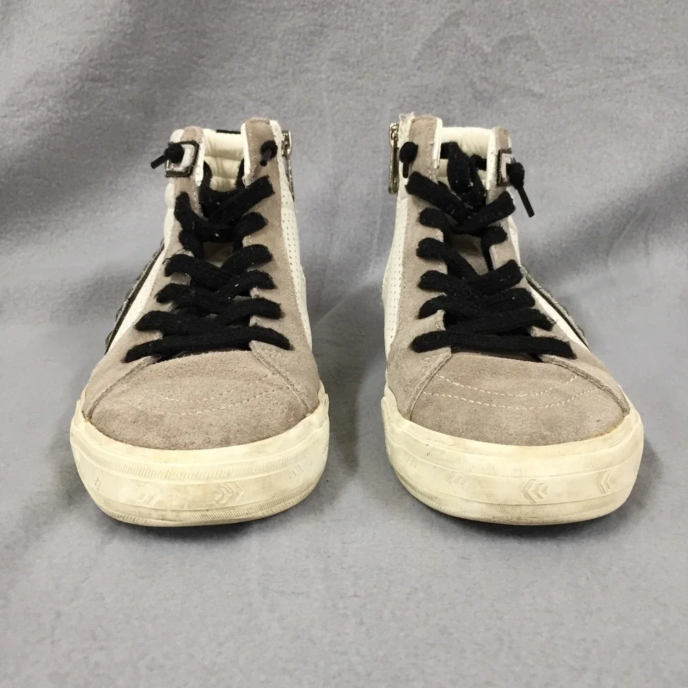 Vintage Havana‎ Gadol High-8 Star Studded High Top Sneakers White Grey Size 8